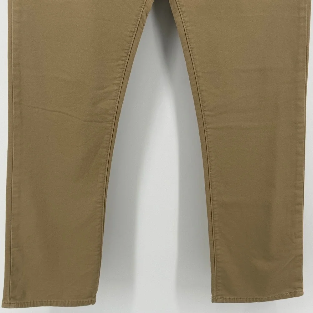 Banana Republic Travel Jean Mens 33x30 Slim Fit Khaki Tan Brown Pants 5-Pocket